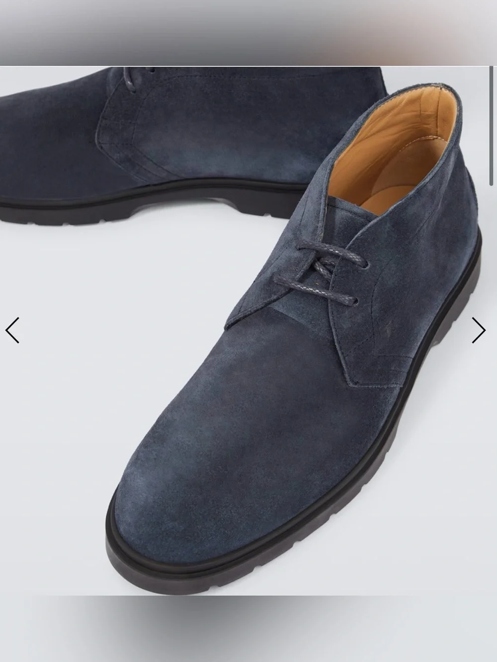 TOD’S Polacco Navy Suede Chukka Boot Sz 8 Ibrido Estivo 59K